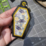 Coffin Vinyl Key Ring/Tags
