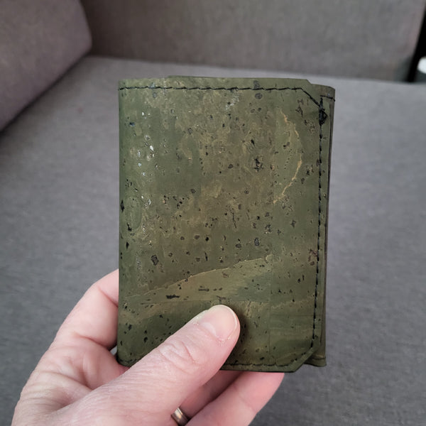 ID window, Olive Cork Tri-Fold