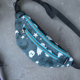 Ghosts & Cats, double zipper fanny/sling
