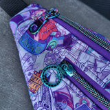Beetlejuice, double zipper fanny/sling
