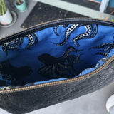 Obsidian black Clutch, Piñatex (mineral)