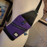 Purple Harris Tweed, Mini-Travel Slingbag