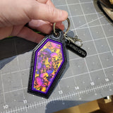Coffin Vinyl Key Ring/Tags