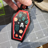 Coffin Vinyl Key Ring/Tags