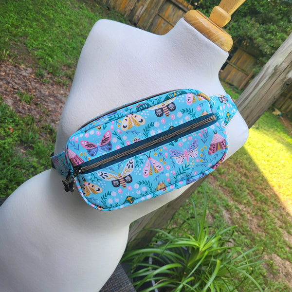 MOTHS Pastel, Recycled CANVAS. GREENSTLE ADVENTURE BAG