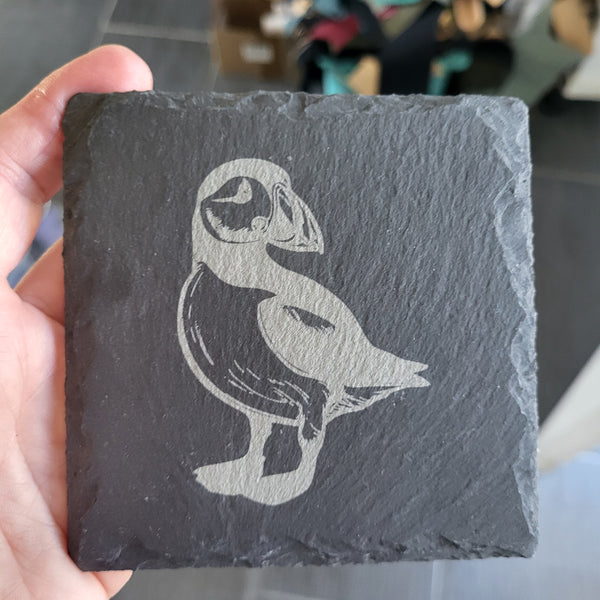 Puffin4 Puffin (4) Coaster – mudandthread