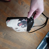 Old school Tattoo and black bark cork, WIDE Callisto crossbody