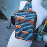 Highland Cow & wax canvas - Sandhill