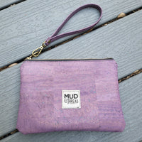 Floral&Purple Cork Clutch