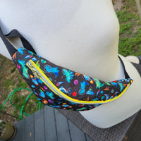 Space Dinos, one zipper fanny/sling