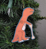 Beach T-Rex Wood Ornament