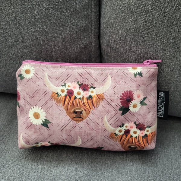 Highland Cow SM. Olivia Triangle Pouch