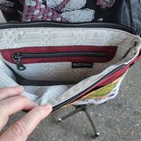 Old school Tattoo and black bark cork, WIDE Callisto crossbody