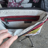 Old school Tattoo and black bark cork, WIDE Callisto crossbody