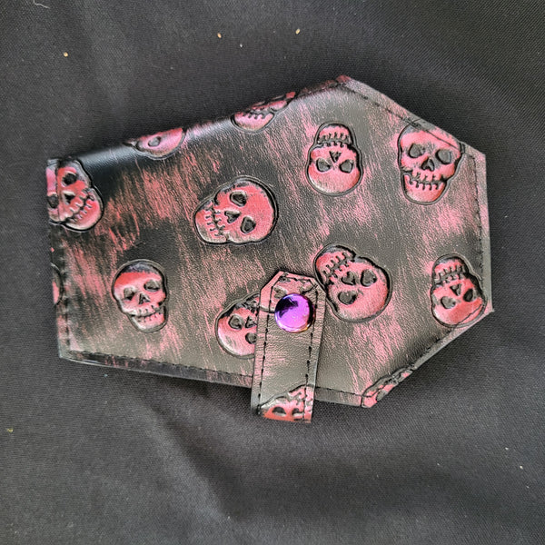 PINK SKULLS, Claudia Coffin Wallet