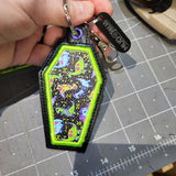 Coffin Vinyl Key Ring/Tags