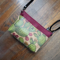 Prickly Pear cork, WIDE Callisto crossbody