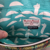 Green/Teal MIX,  HARRIS TWEED VINYL 5th Avenue Fanny/Sling