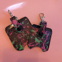 Splatter Paint Sanitizer Bottle and Holder