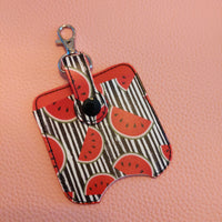 Watermelon & Stripes Sanitizer Bottle and Holder