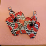 Watermelon & Stripes Sanitizer Bottle and Holder