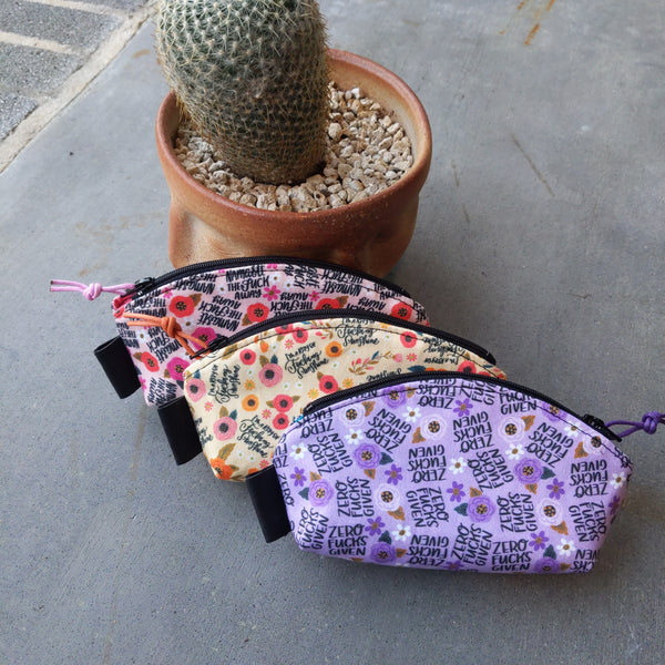 Sweary Petal Pouches, Small only