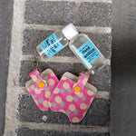 Pineapple/Pink Sanitizer Bottle and Holder