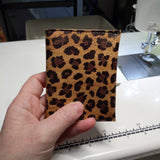 Spots & Teal "Jaguars" Slim Cork Wallet