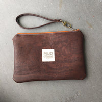 cinnamon & brown Cork Clutch