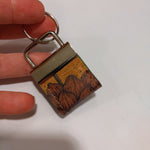 Dahlia, Green EC Cork Key Ring