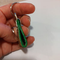 Brown Crackle, Green EC Cork Key Ring