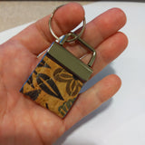Scandinavian Folk, Blue EC Cork Key Ring