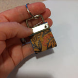 Scandinavian Folk, Blue EC Cork Key Ring