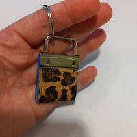 Cat, Blue EC Cork Key Ring