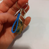 Blue Flowers, Blue EC Cork Key Ring