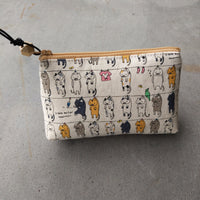 cats on a line SM. Olivia Triangle Pouch