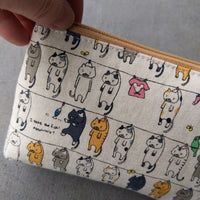 cats on a line SM. Olivia Triangle Pouch