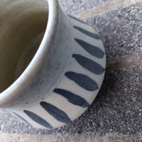blue/gray lines bowl