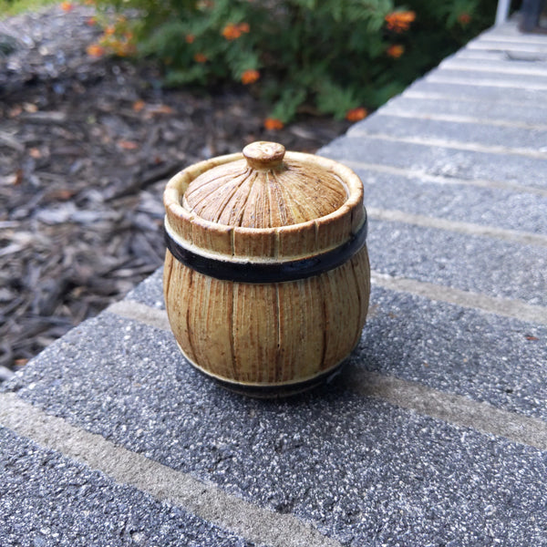 barrel w/ lid bowl