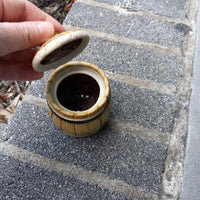barrel w/ lid bowl
