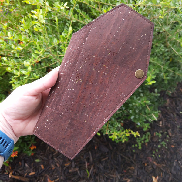 Brown/gold/gray Coffin Wallet