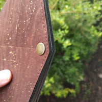 Brown/gold/gray Coffin Wallet
