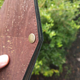 Brown/gold/gray Coffin Wallet