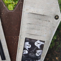 Brown/gold/gray Coffin Wallet