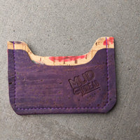 Purple/feathers Card Wallet