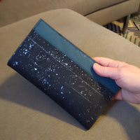 Blue Metallic, Bloom Slender Wallet