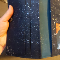 Blue Metallic, Bloom Slender Wallet