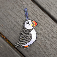 Puffin, Harris Tweed Ornament
