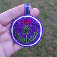 Thistle, Harris Tweed Ornament