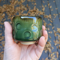 Green shimmer circles bowl 3/22